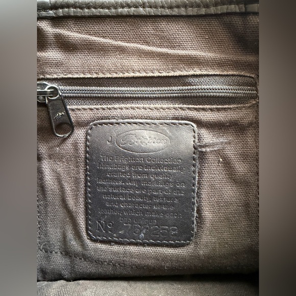 Vtg Brighton Leather Handbag Purse Crossbody Shoulder Bag Black Moc Croc - Picture 12 of 12